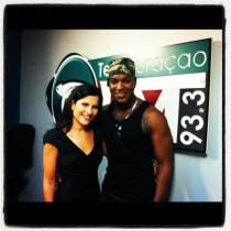 Ephrem J. and I... seconds before going on air on Farah de Wind's TeleCuraçao 93.3 FM show. 