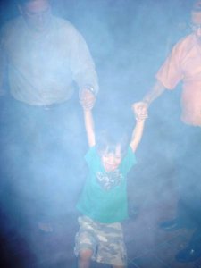 My nephew Noah jumping over sensia at 3 years old.