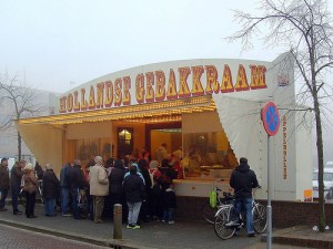 Oliebollen kraampjes in the Netherlands.