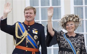 Prince Willem Alexander and Queen Beatrix.