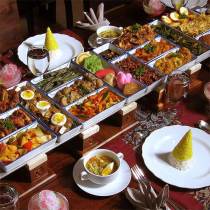 Indonesian Rijsttafel.