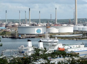 Former Shell oil refinery, now Isla. 