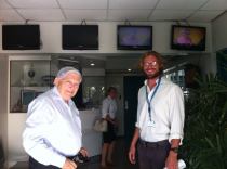 Statius Muller and filmmaker Alaric Smeets, promoting 'Nostalgia'.