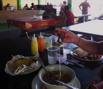 Morgan, giving yambo the old college try at Plasa Bieu in Punda. Source: theglobalgamine.blogspot.com.